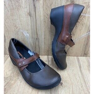 Merrell Veranda Emme Clog Leather Mary Janes Heeled Pump Shoes J69042 Womens 9.5